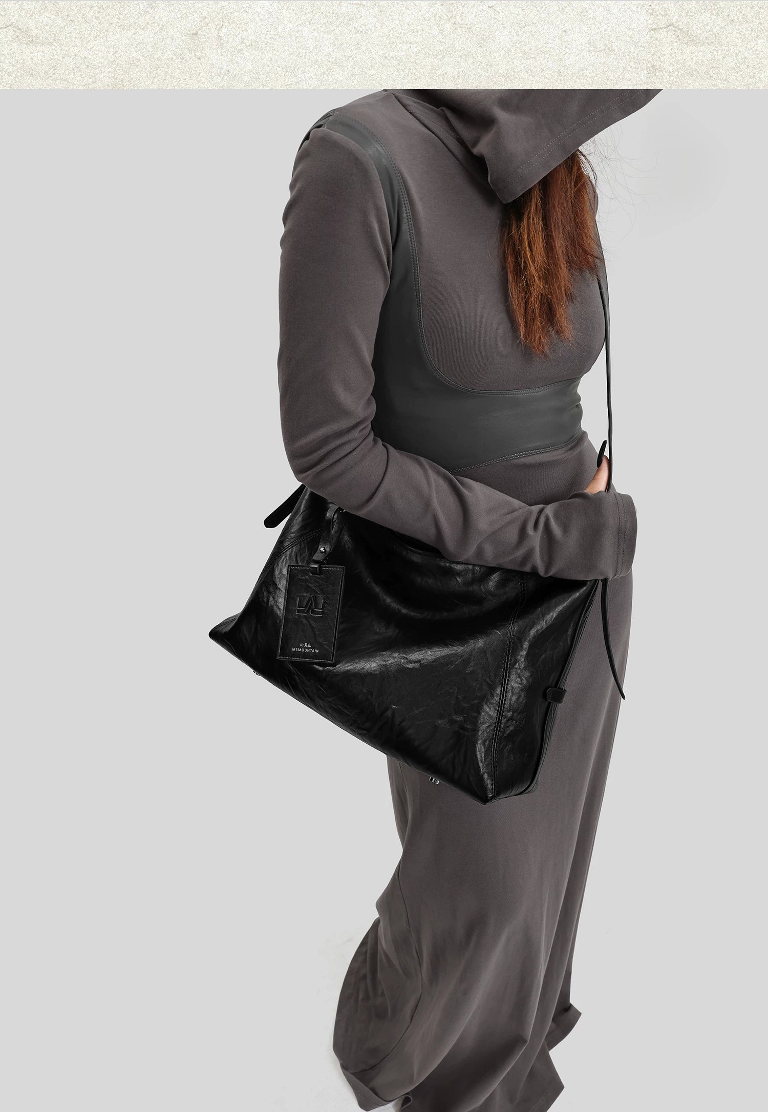 Msmountain Leather Large Capacity Messenger Bag