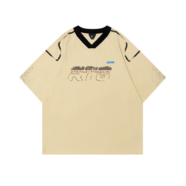 (Clearance) #OVDY Vintage Street Loose Short Sleeve tee