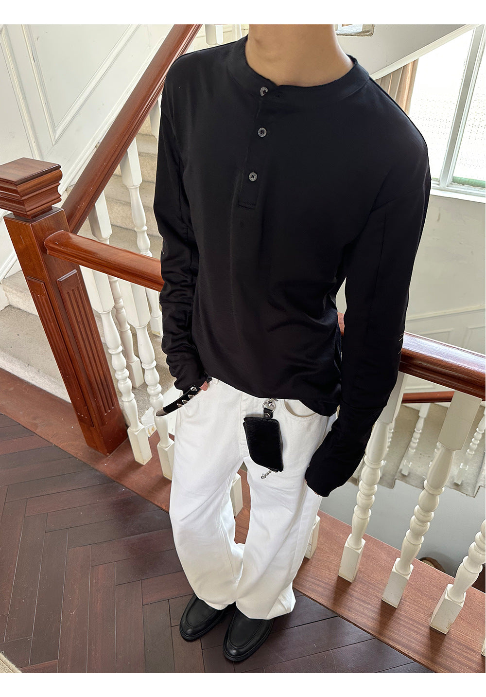 EME Premium Henry Fir Button Long Sleeve