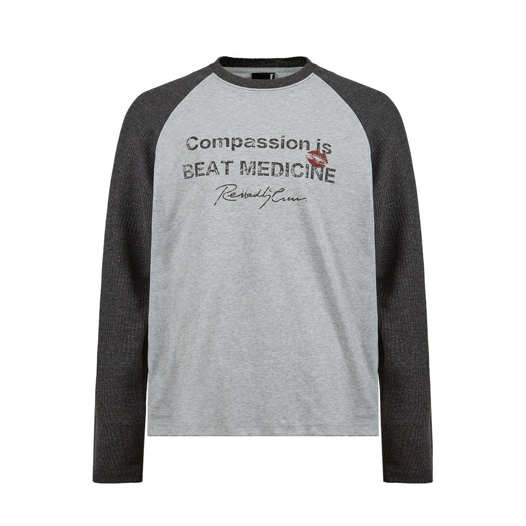 Remedy Letters Old Contrasting Color Shoulder Sleeves Long Sleeves