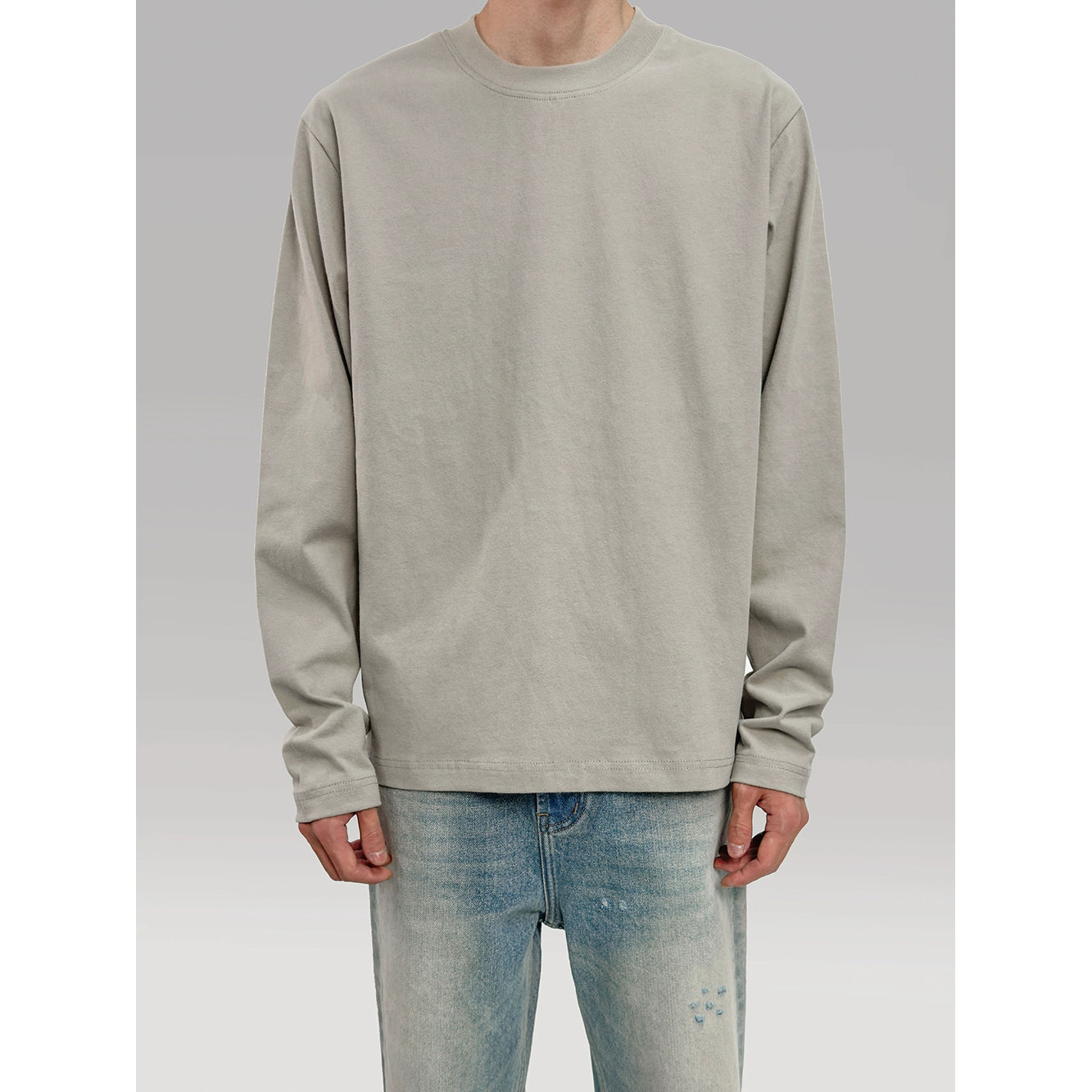 PLUS NO LOGO Soft Waxy Comfortable Warm Base Long Sleeve Tee