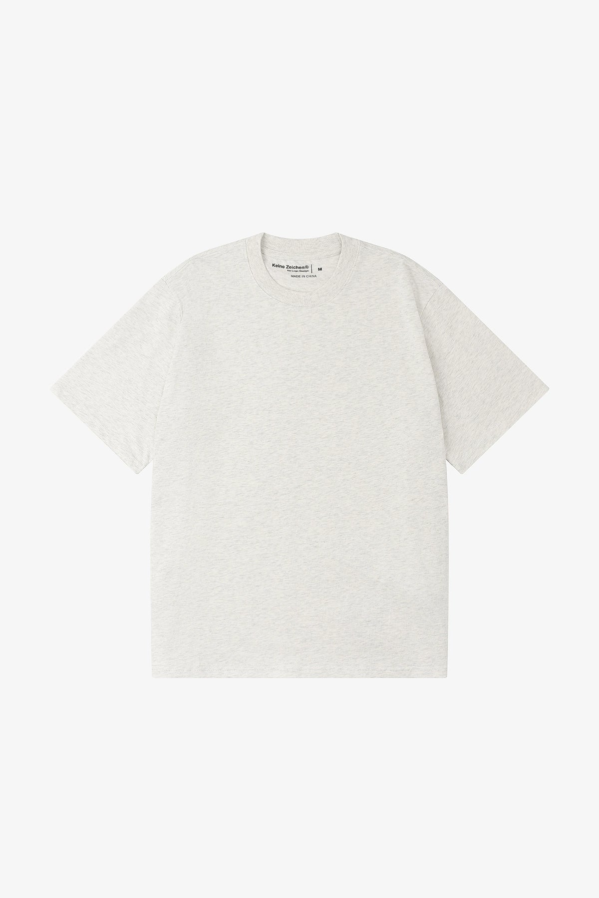 NO LOGO Short and Wide Version Round Neck Tee