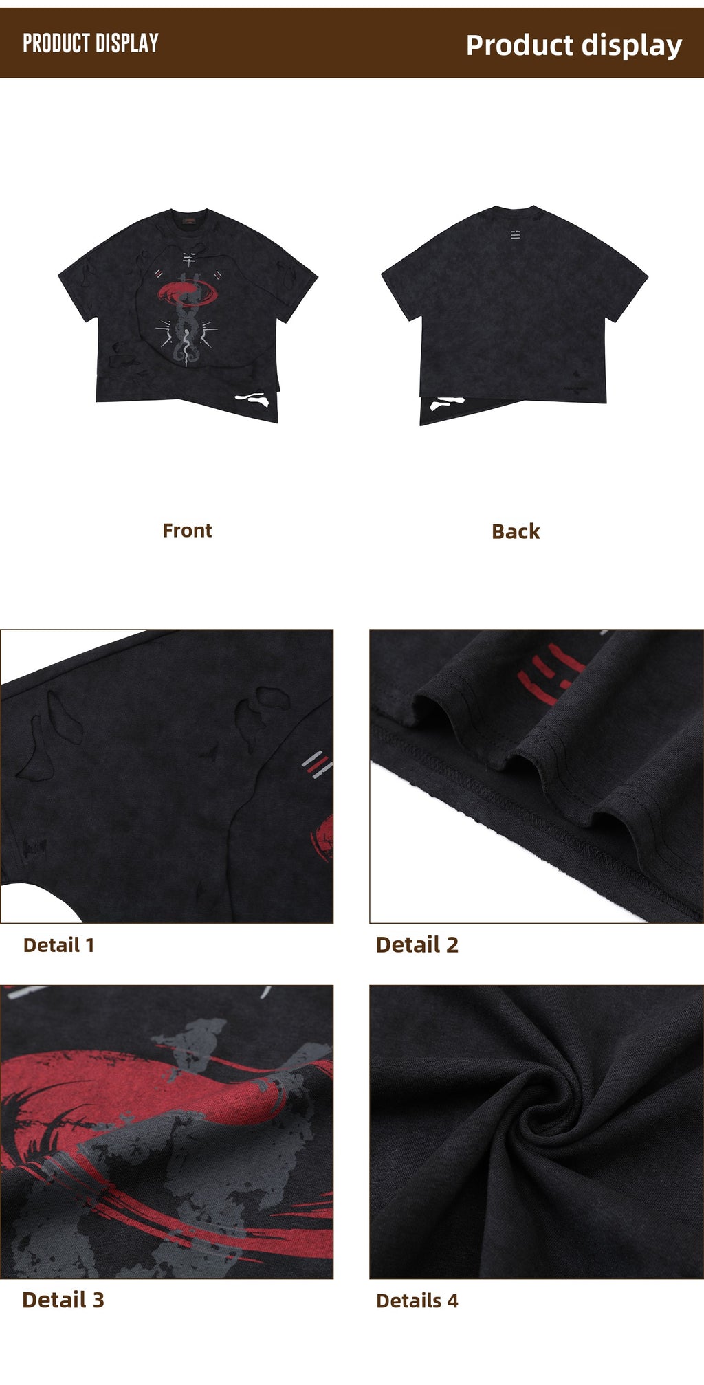 PERSONSOUL Irregular Breaking Loose Tee