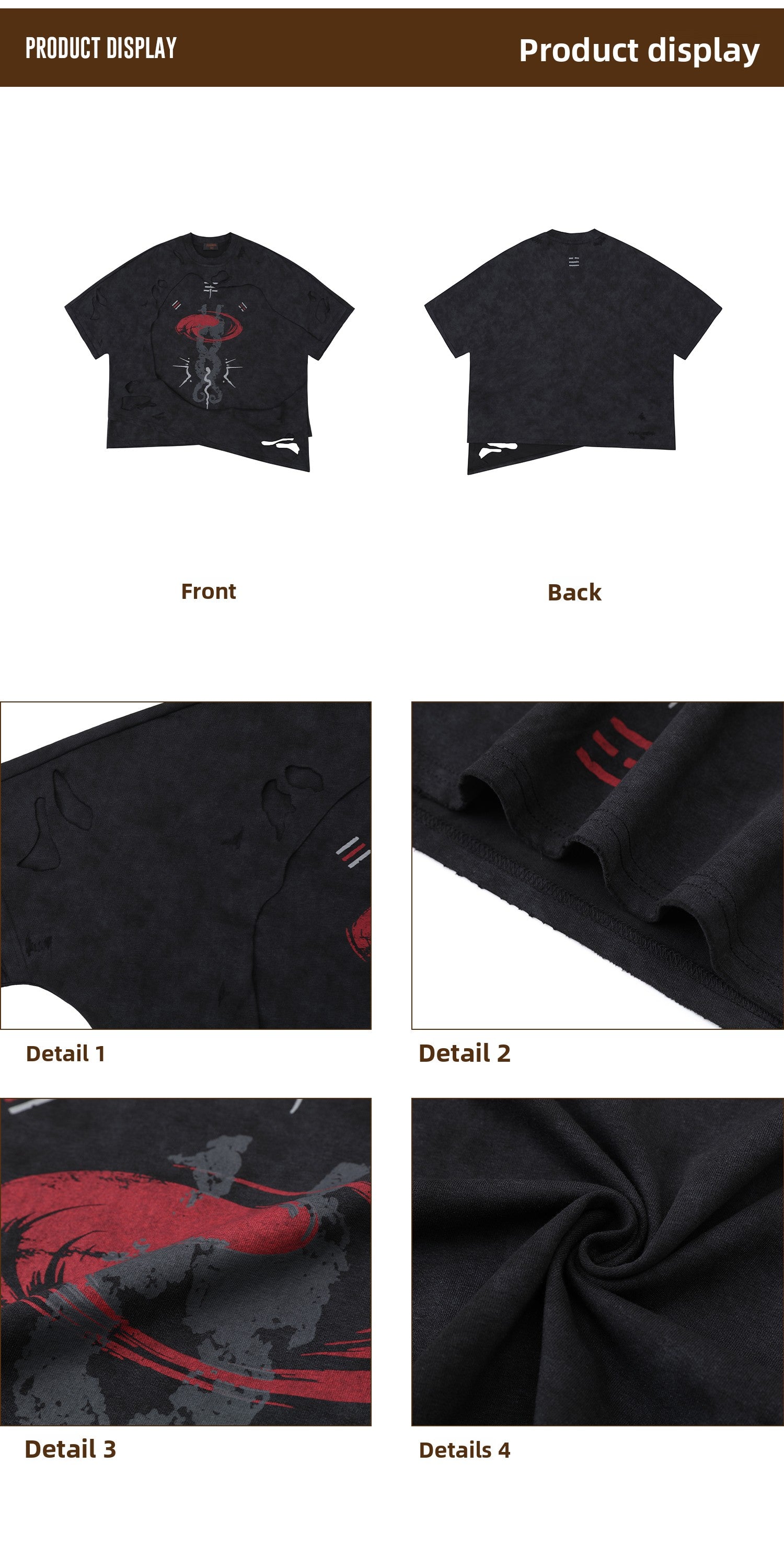 PERSONSOUL Irregular Breaking Loose Tee