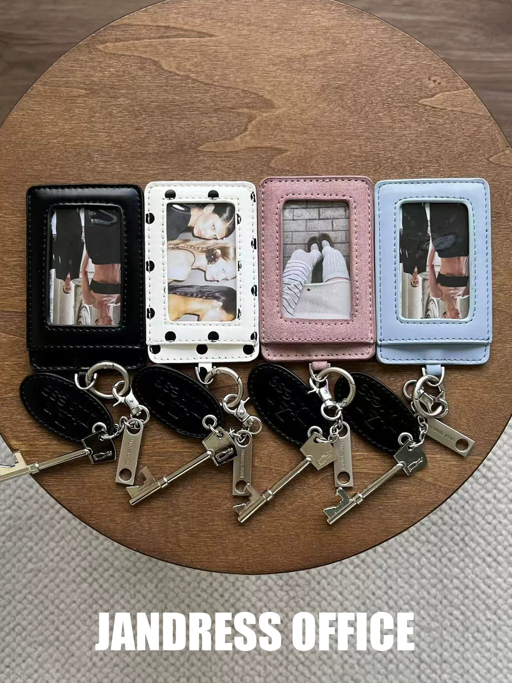 JANDRESS Oval Key Card Holder