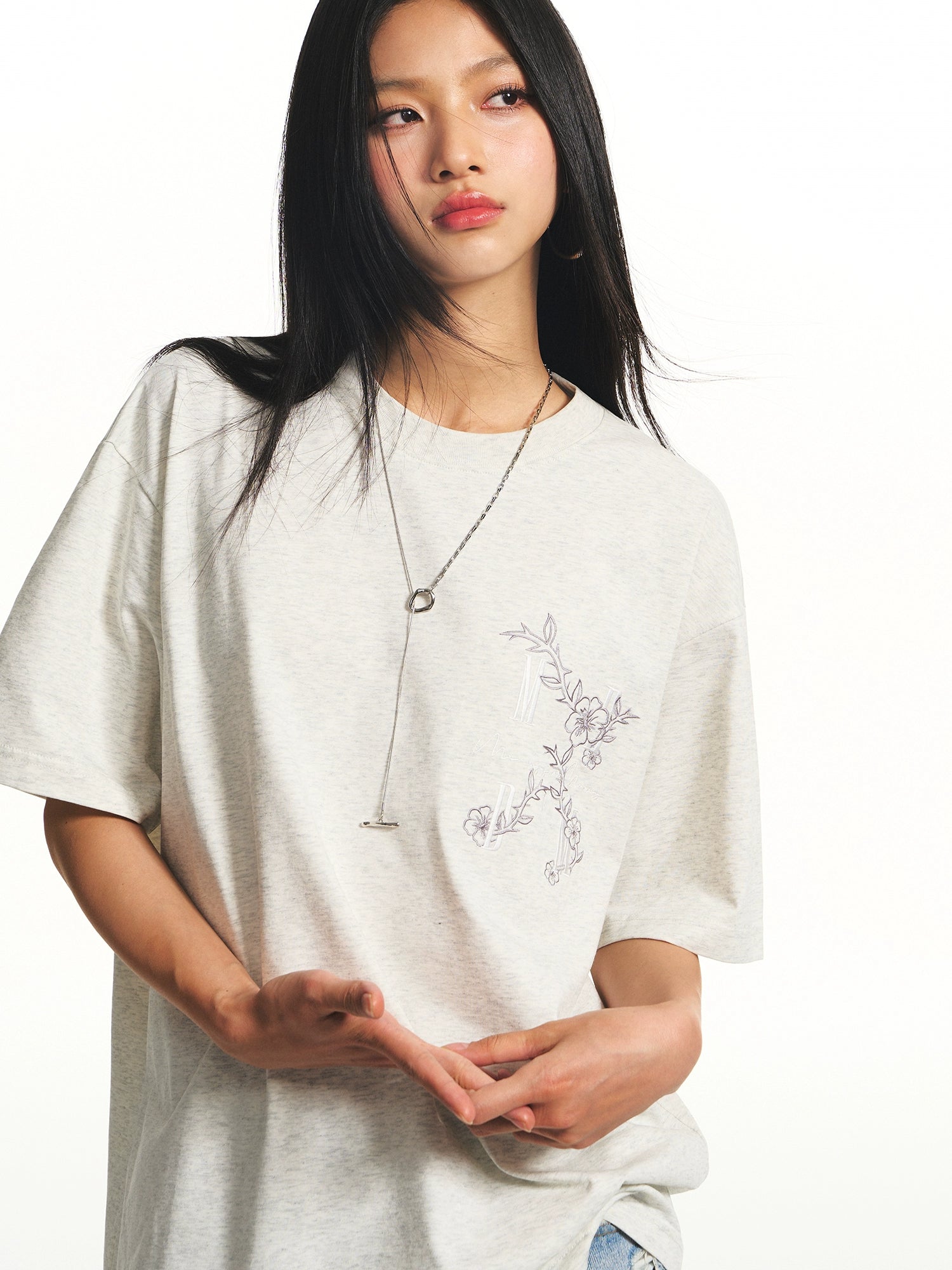 MEDM Flower Cool Sunscreen Loose Tee