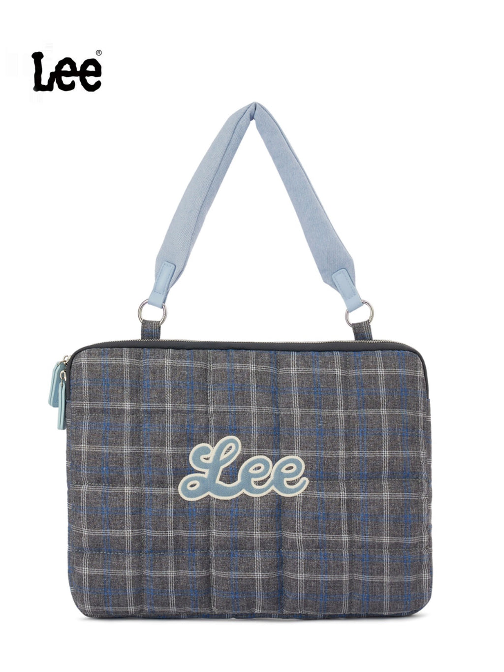 Lee Contrast Checked Tote Bag
