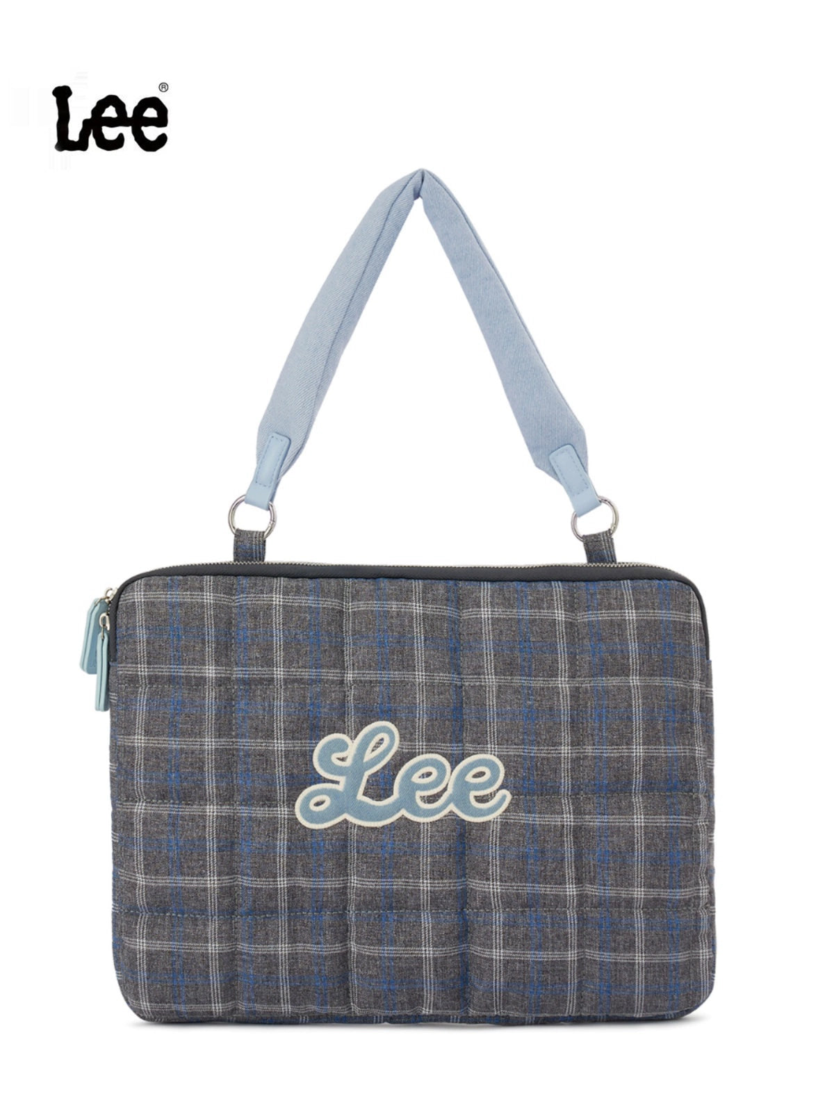 Lee Contrast Checked Tote Bag