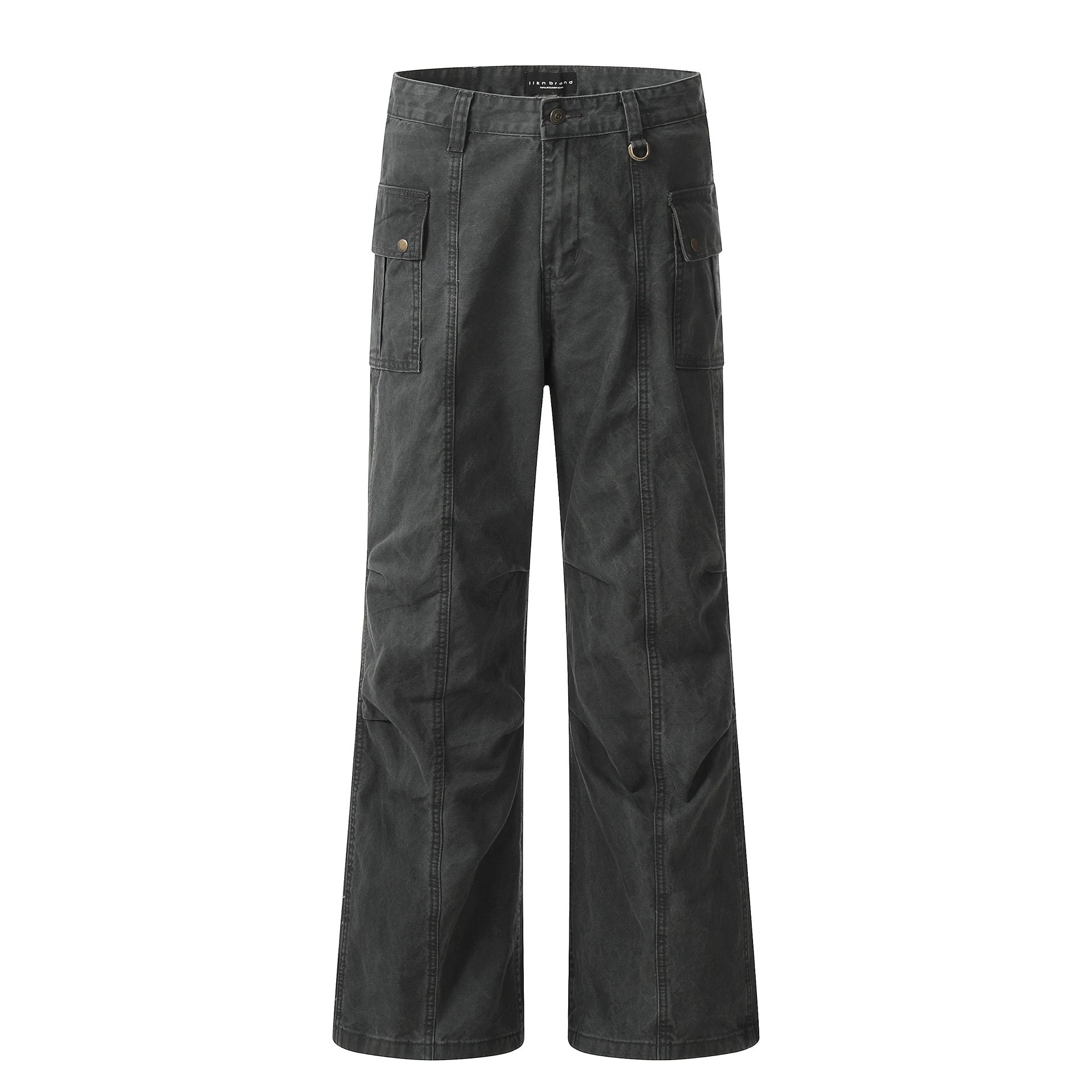 11KN Retro Straight-leg Micro-pull Overalls
