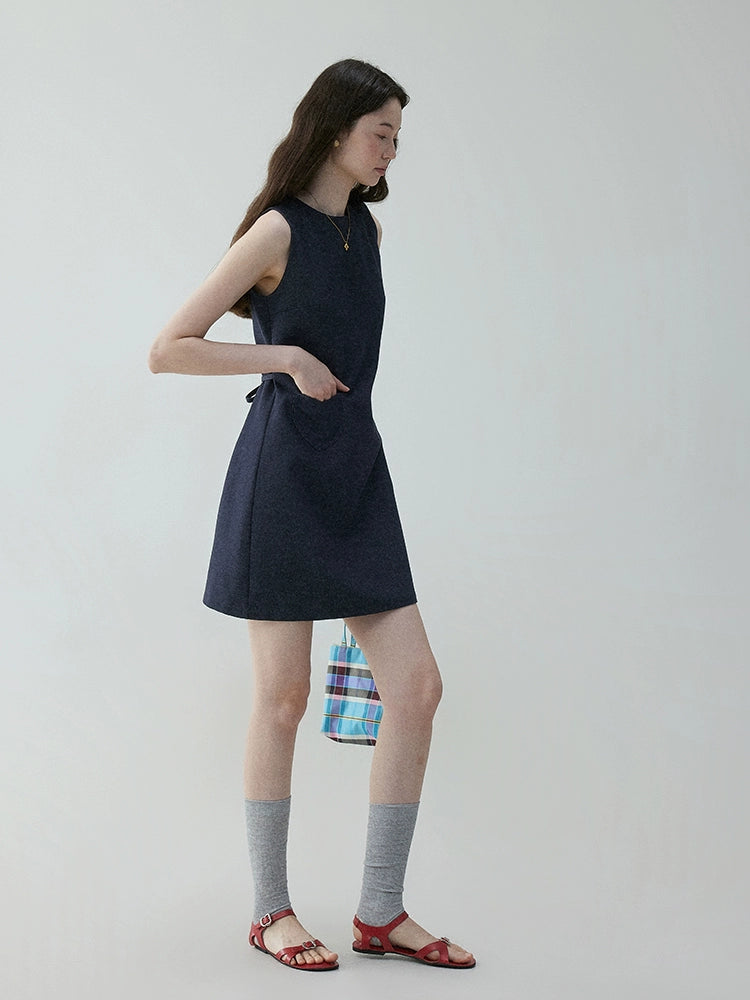 VOOE Temperament Waist Strap Short Dress
