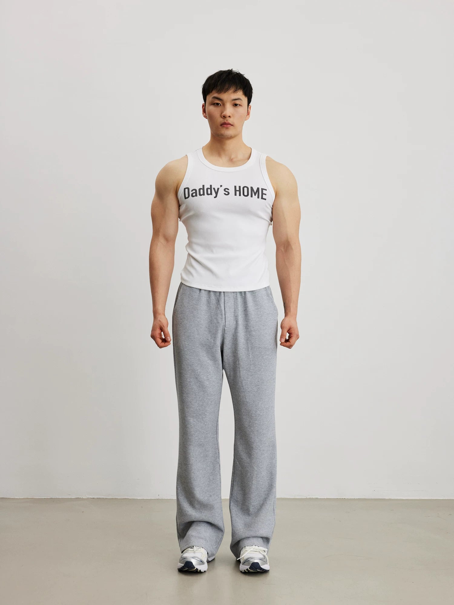 AFTERGLOW Slogan Elastic Threaded Vest