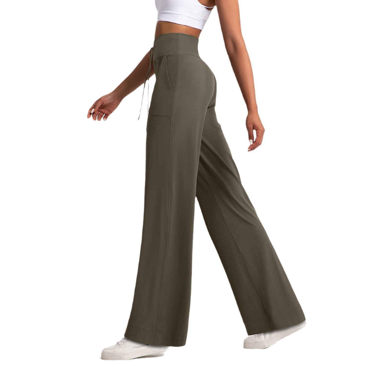 Athena Lulu Loose Straight Naked Drawstring Yoga Pants