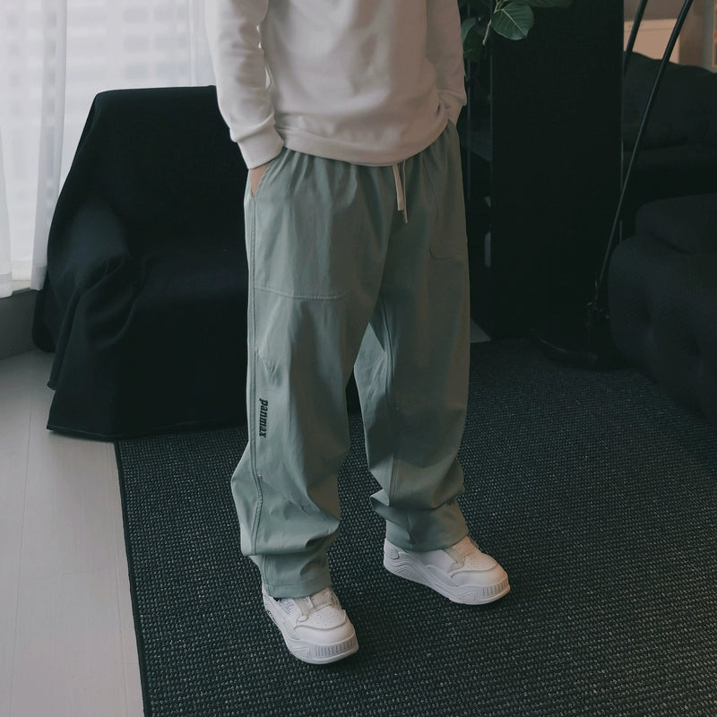 PANMAX Tide Brand Loose Straight Drawstring Leggings Casual Pants