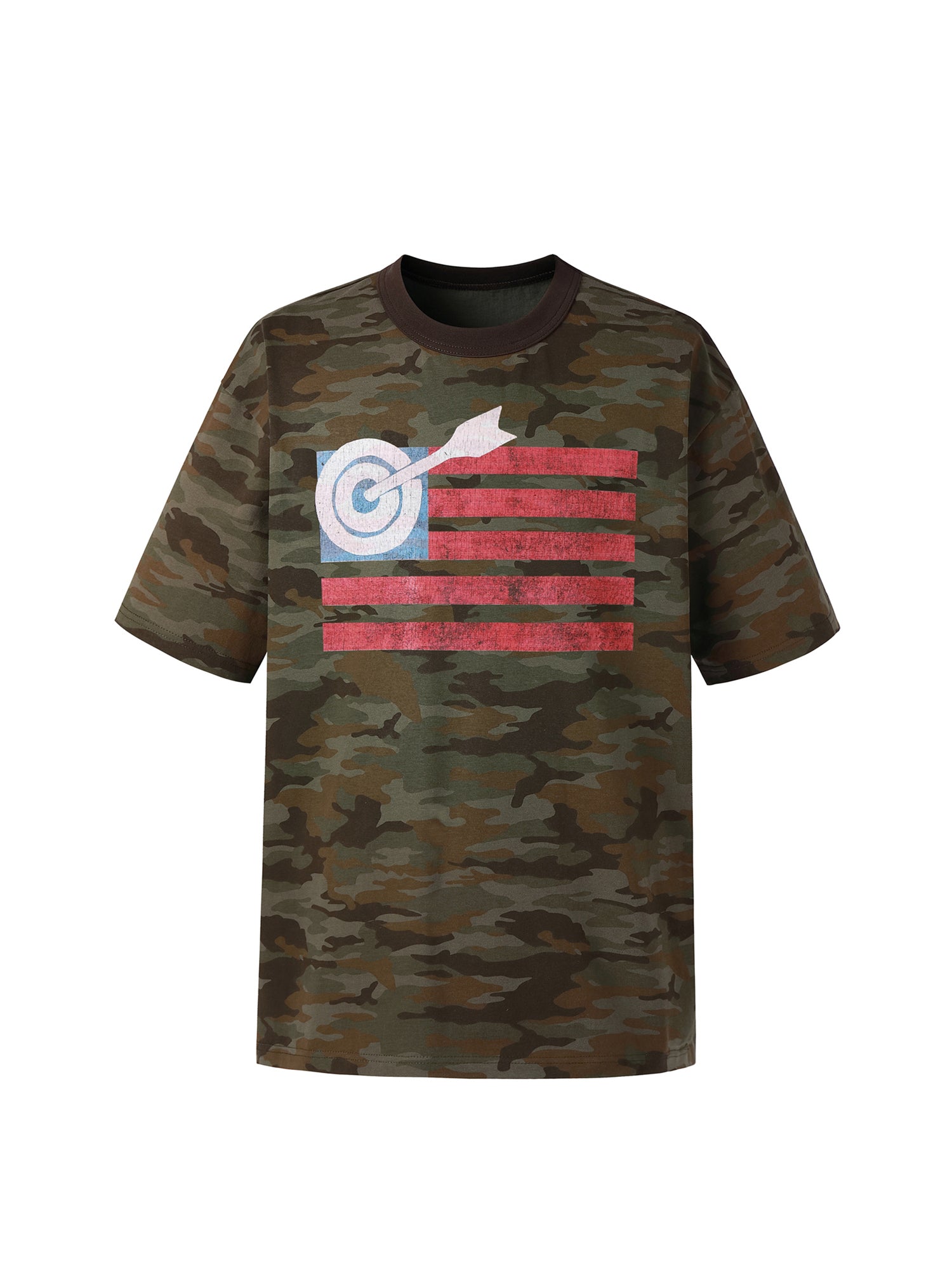 NOVACAM Camo reverse stitching washed Tee