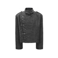 WANNA LAB Vintage Stand-Up Collar Short Jacket