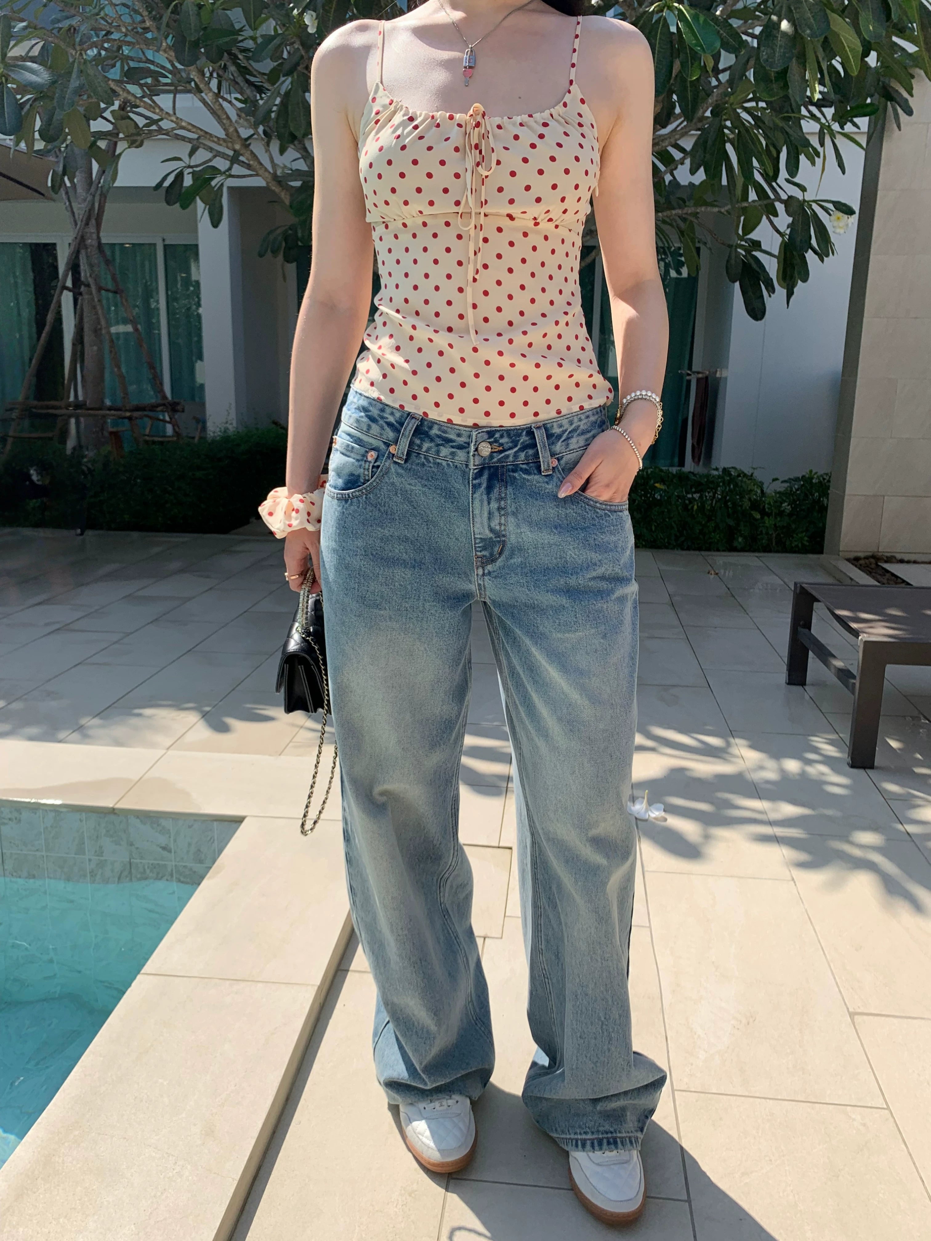 Popchee Loose Versatile Wide Leg Jeans