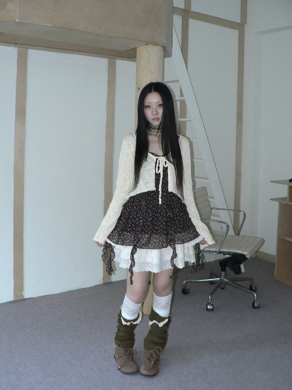 Ang: Project Vintage Strap-on Knitted Cardigan Jacket