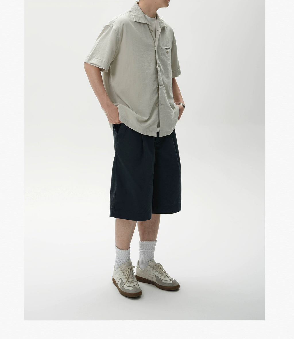 AWT Simple and Crisp Six-point Straight-leg Loose Shorts