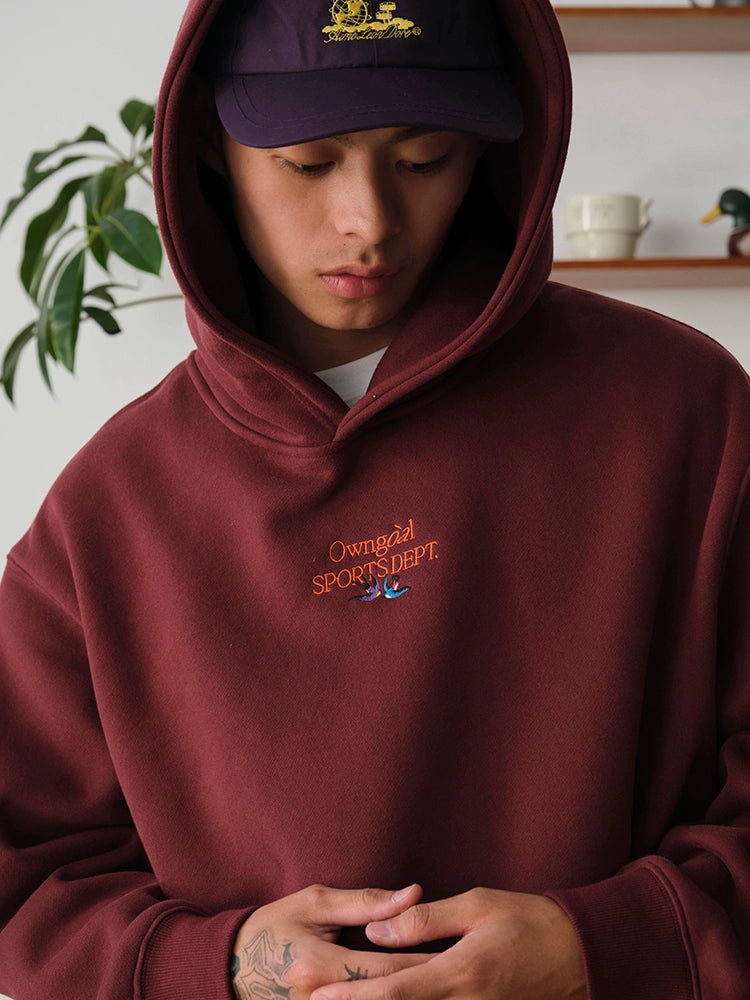 Battles Oolong Ball Embroidered Fleece Hooded Sweater