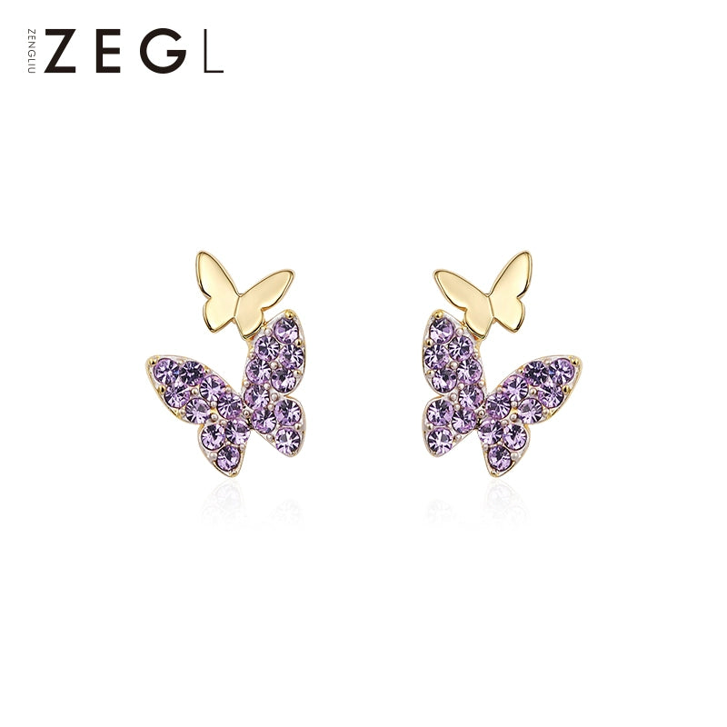 ZEGL Butterfly Small and Delicate Earrings