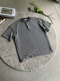 Xanvas Stripes Gradual Change Henry Collar Tee