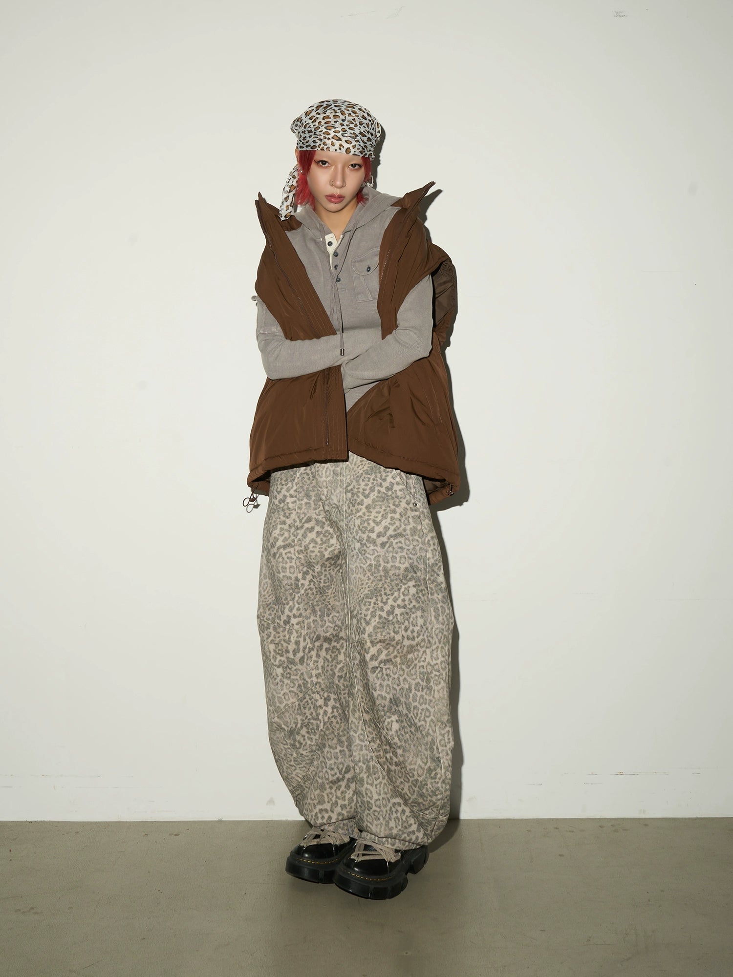 MICHINNYON Vintage Pleated Wide-leg Slacks