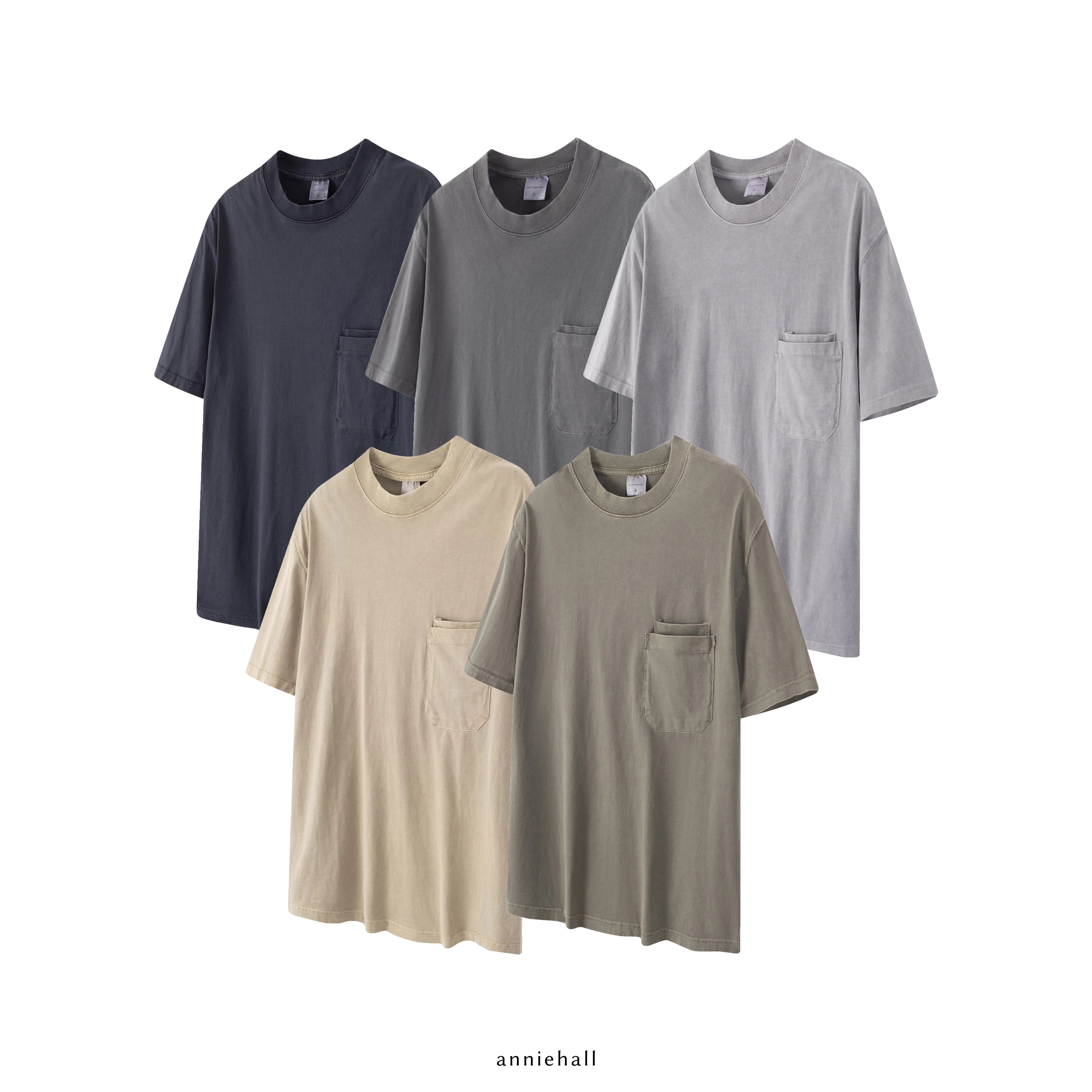 Anniehall Made Old Washed Retro Double Bag Tee