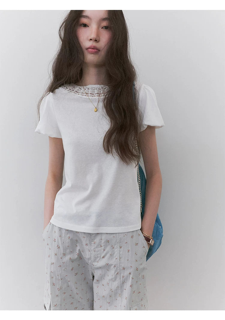 VOOE Lace Sweet Lace Slim Tee