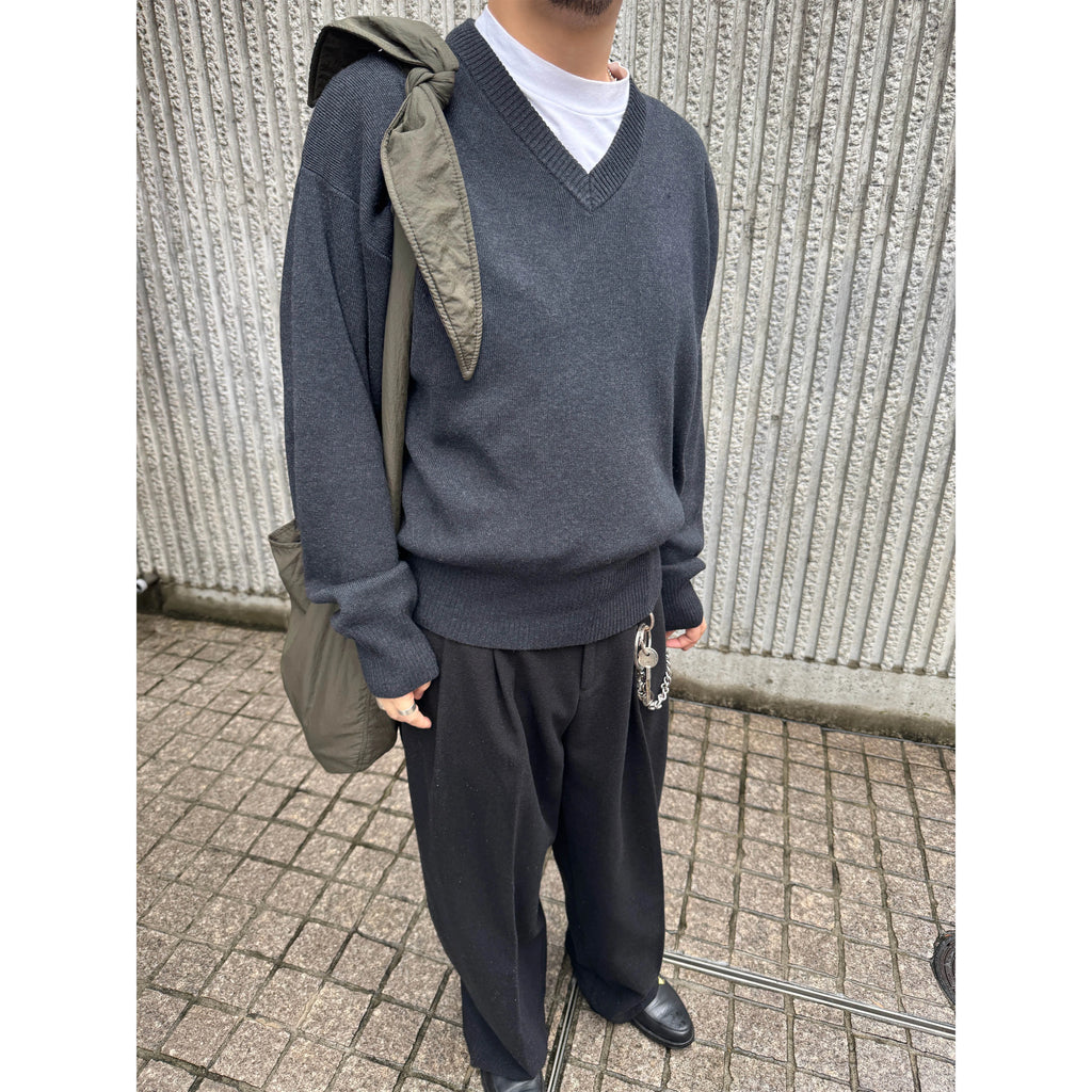 Anniehall Temperament Vintage V-neck Sweater