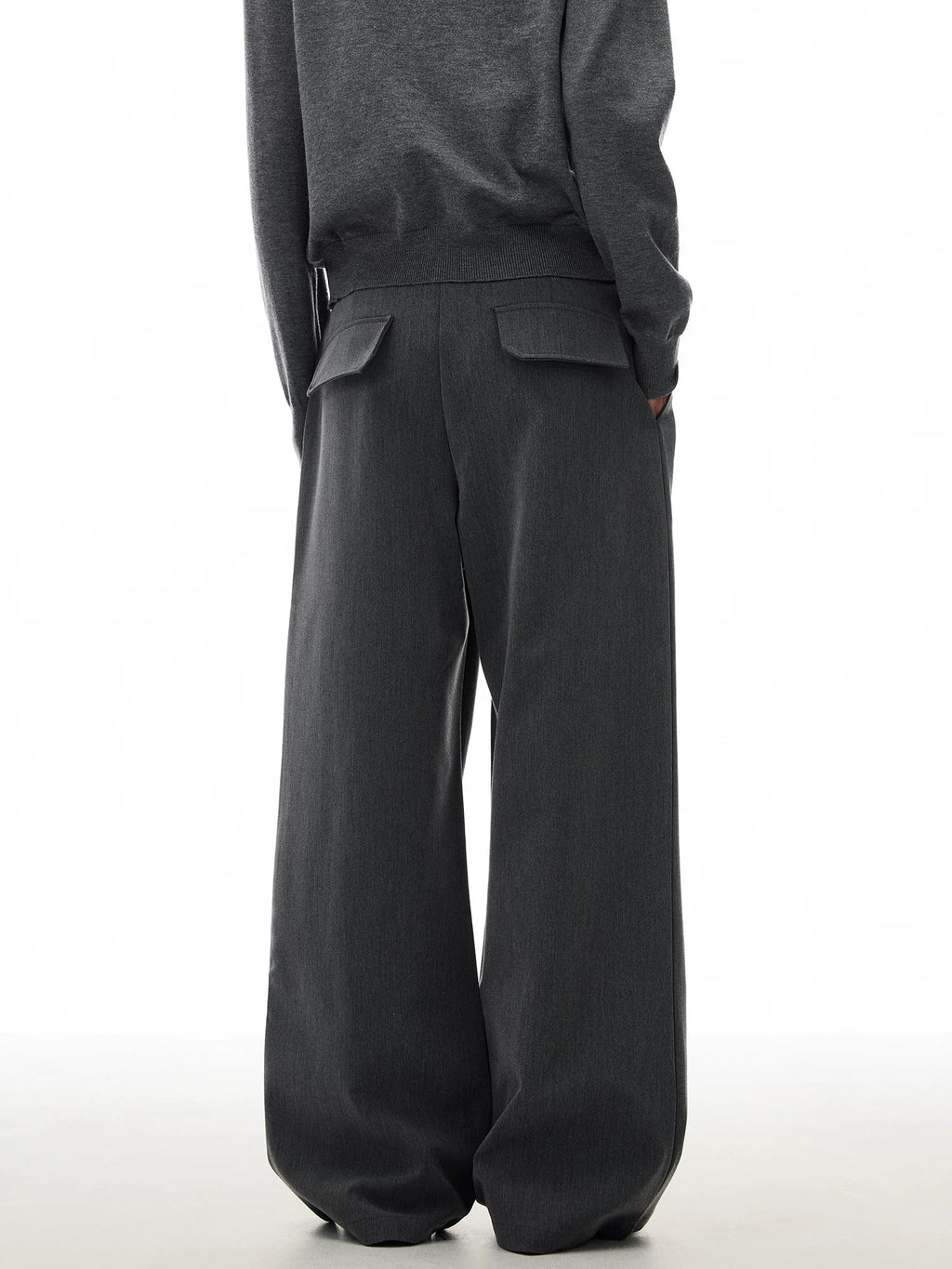 TRUQUEST Retro Drape Loose Straight Trousers
