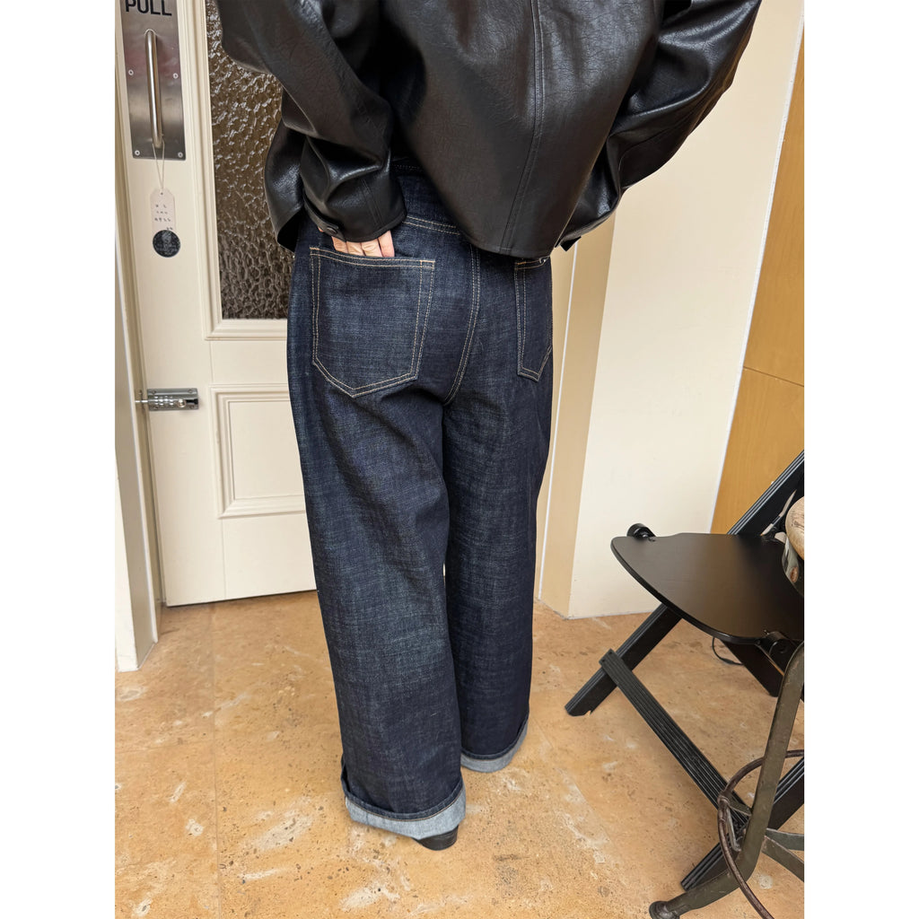 Anniehall Primary Color Loose Jeans