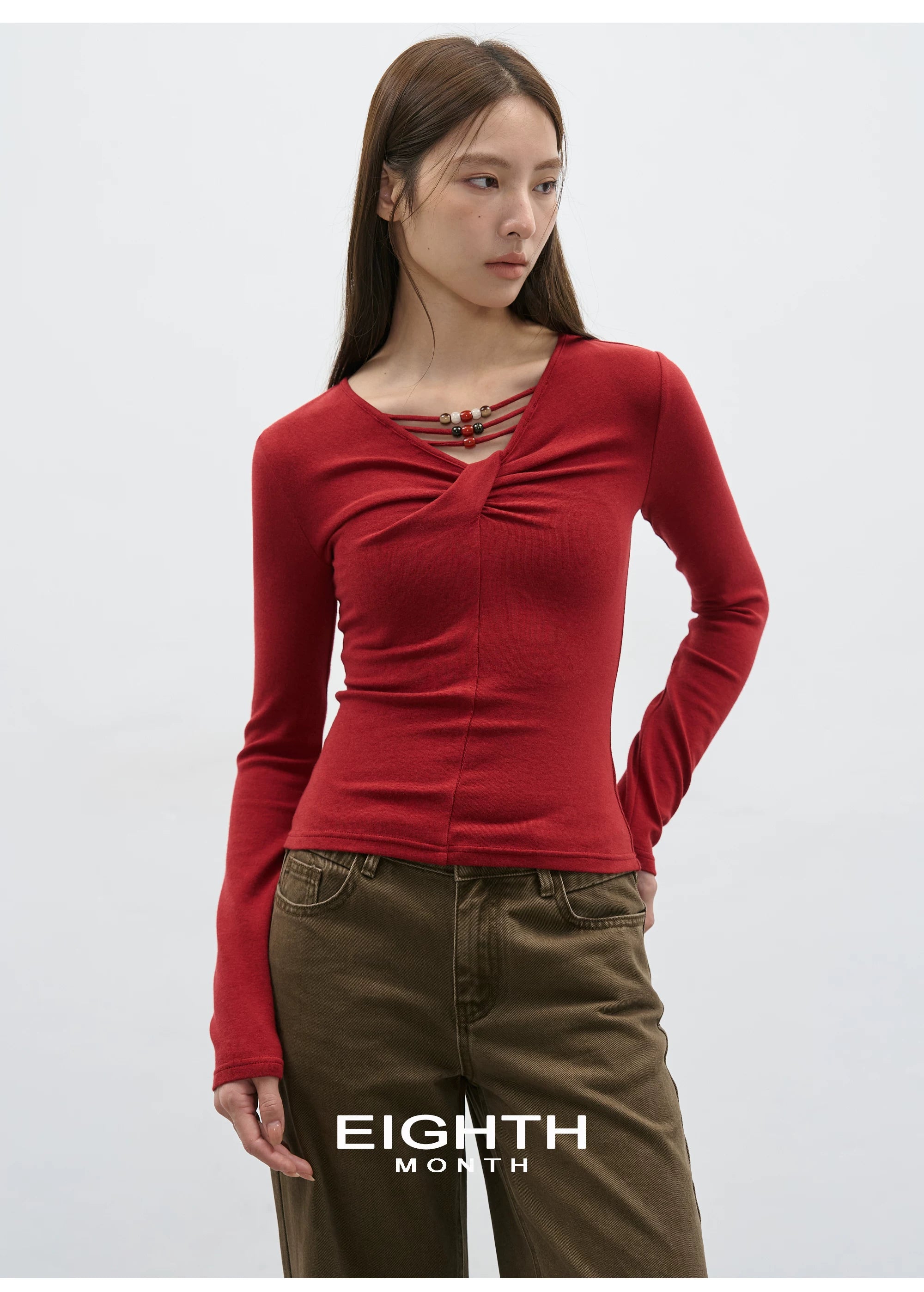 EIGHTHMONTH Niche Fashion Slim Long Sleeves