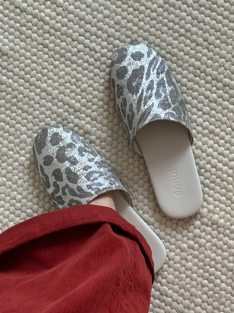 Ennui Cold Leopard Print Lazy Outside Bag Head Slippers