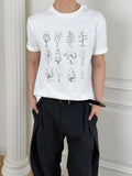 Stay The Night Slogan Trees, Printed Shoulder Tee