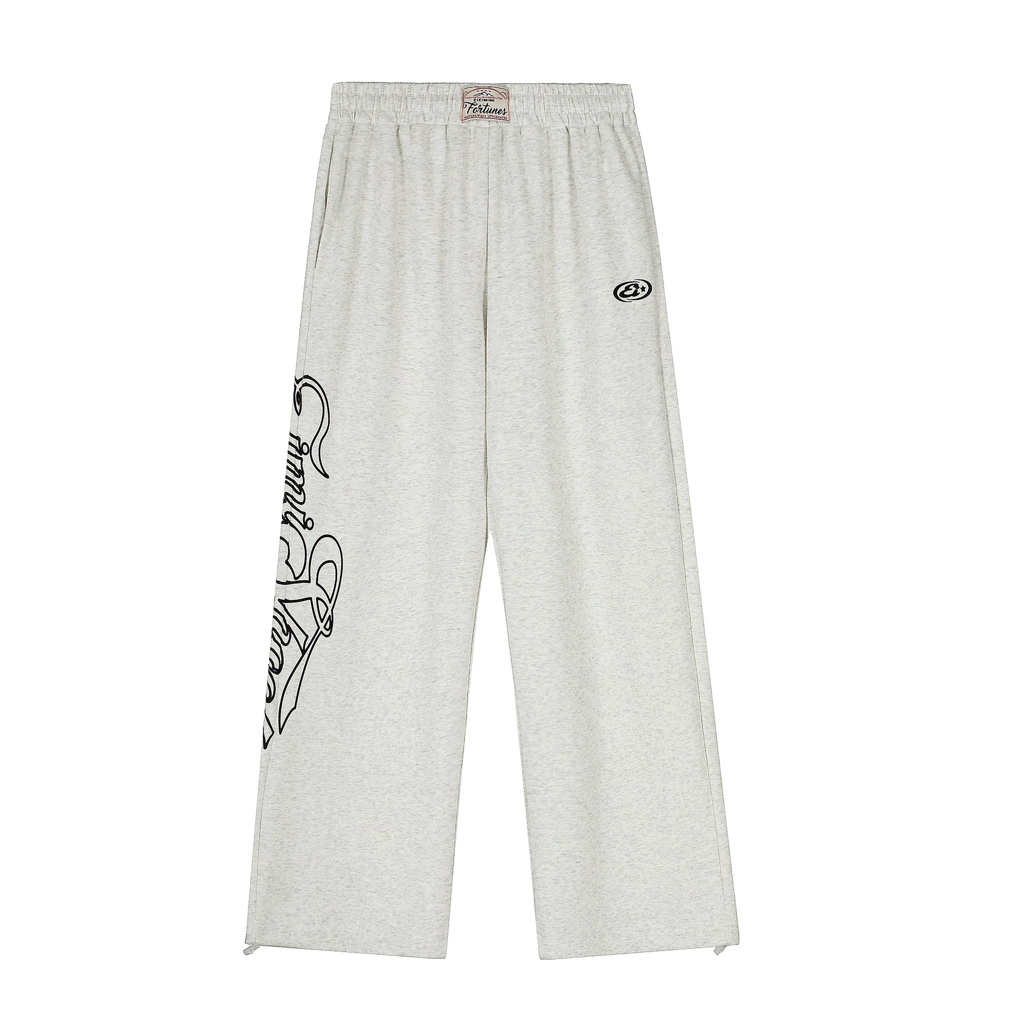 BLACKLISTS Vintage Letter Print Straight Sweatpants
