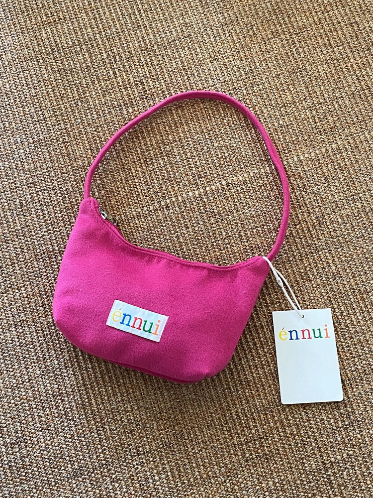 ENNUI Square Vintage Zipper Handheld Underarm Bag