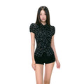 WITHMIN Waist Polka Dot Design Shirt