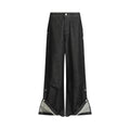 FUNKYFUN Adjustable Fold Pants Wide Straight Jeans
