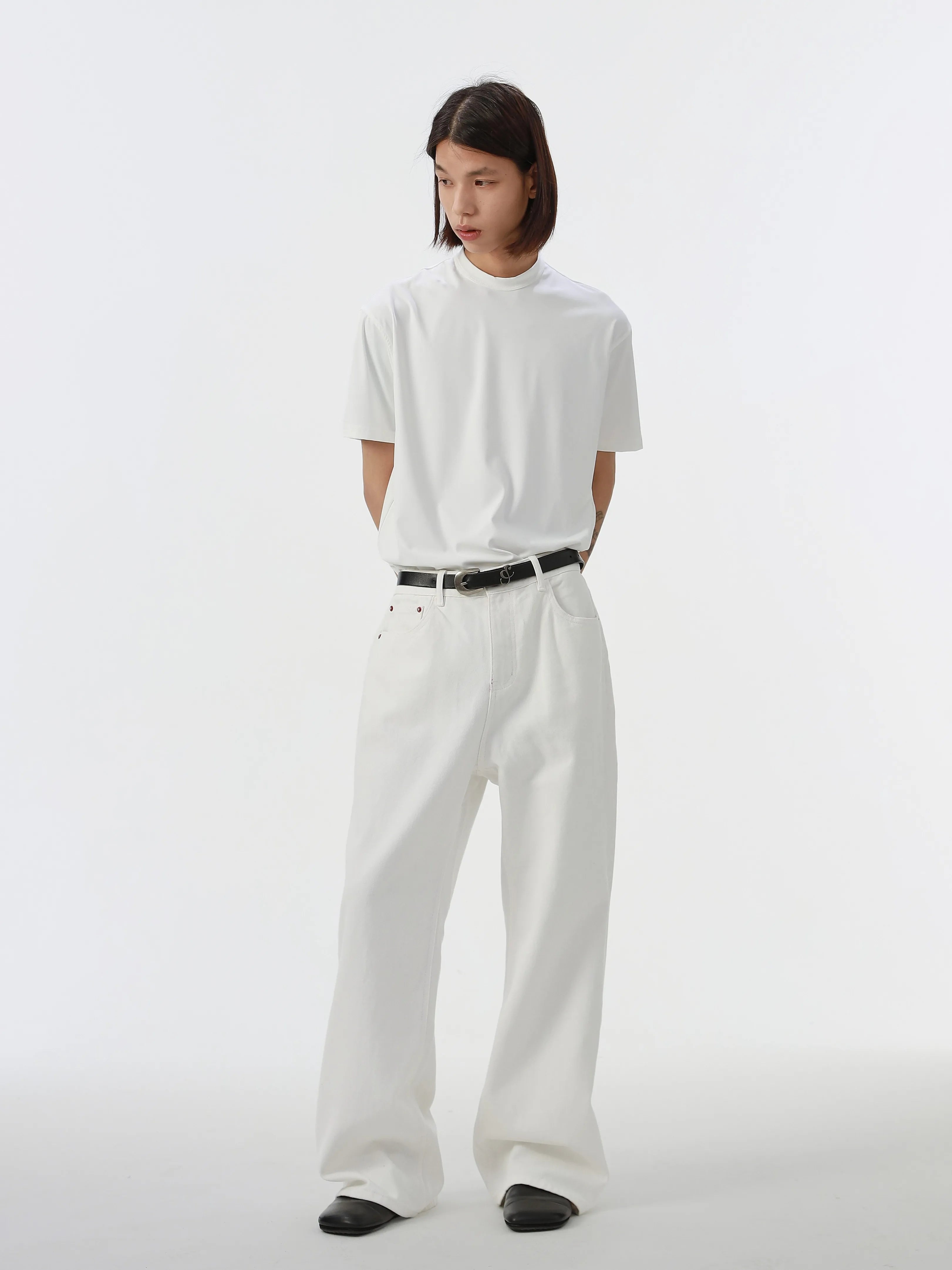 4JUNKS Contrast Inner Coats A-line Jeans