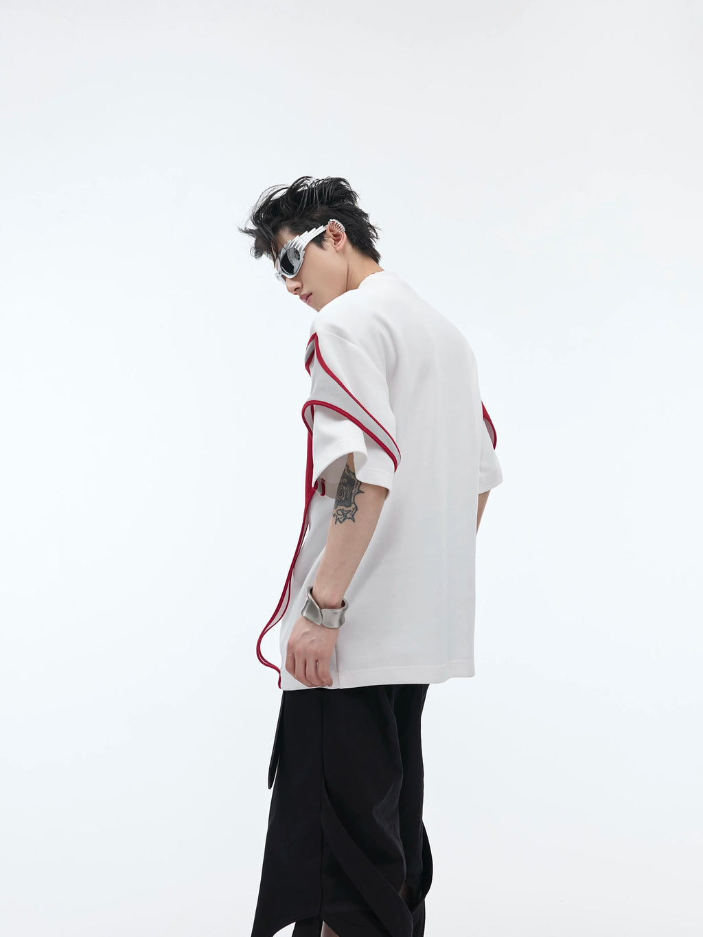 ArguECulturE Double-layer Splicing Strap Contrasting Loose Tee