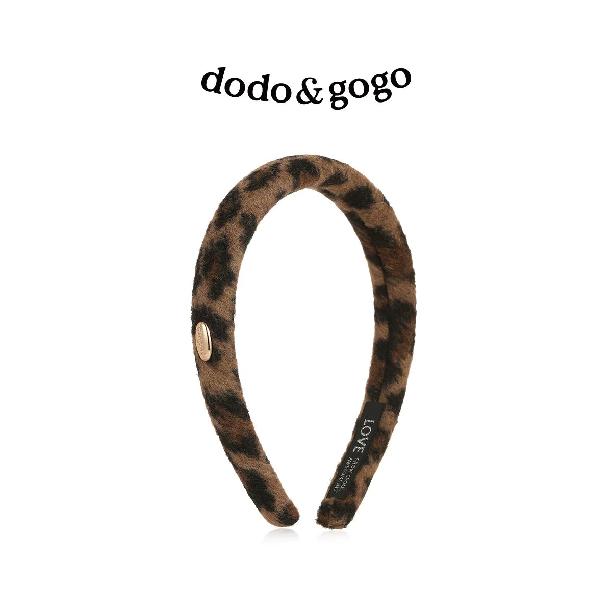 DODOGOGO Plush Leopard Print Headband