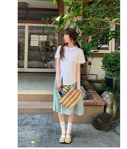 KANO Lapel Loose Short-sleeved Shirt