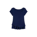 KANO Fake Two Pieces Chic Ruffle Leaf Tee