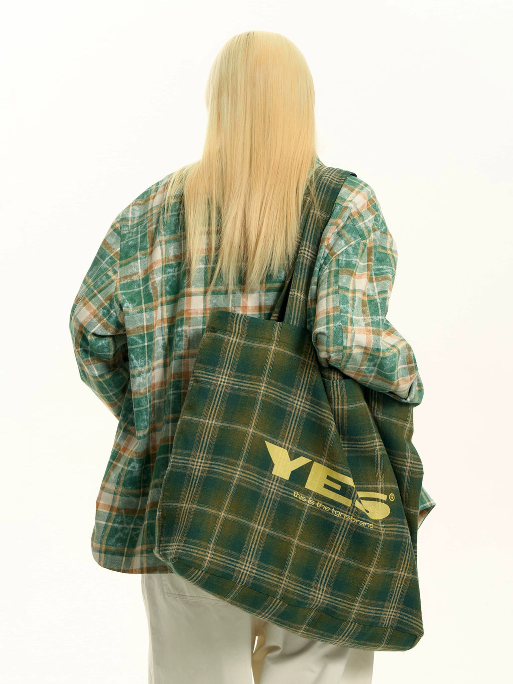TGNS Vintage Commuter Plaid Canvas Bag