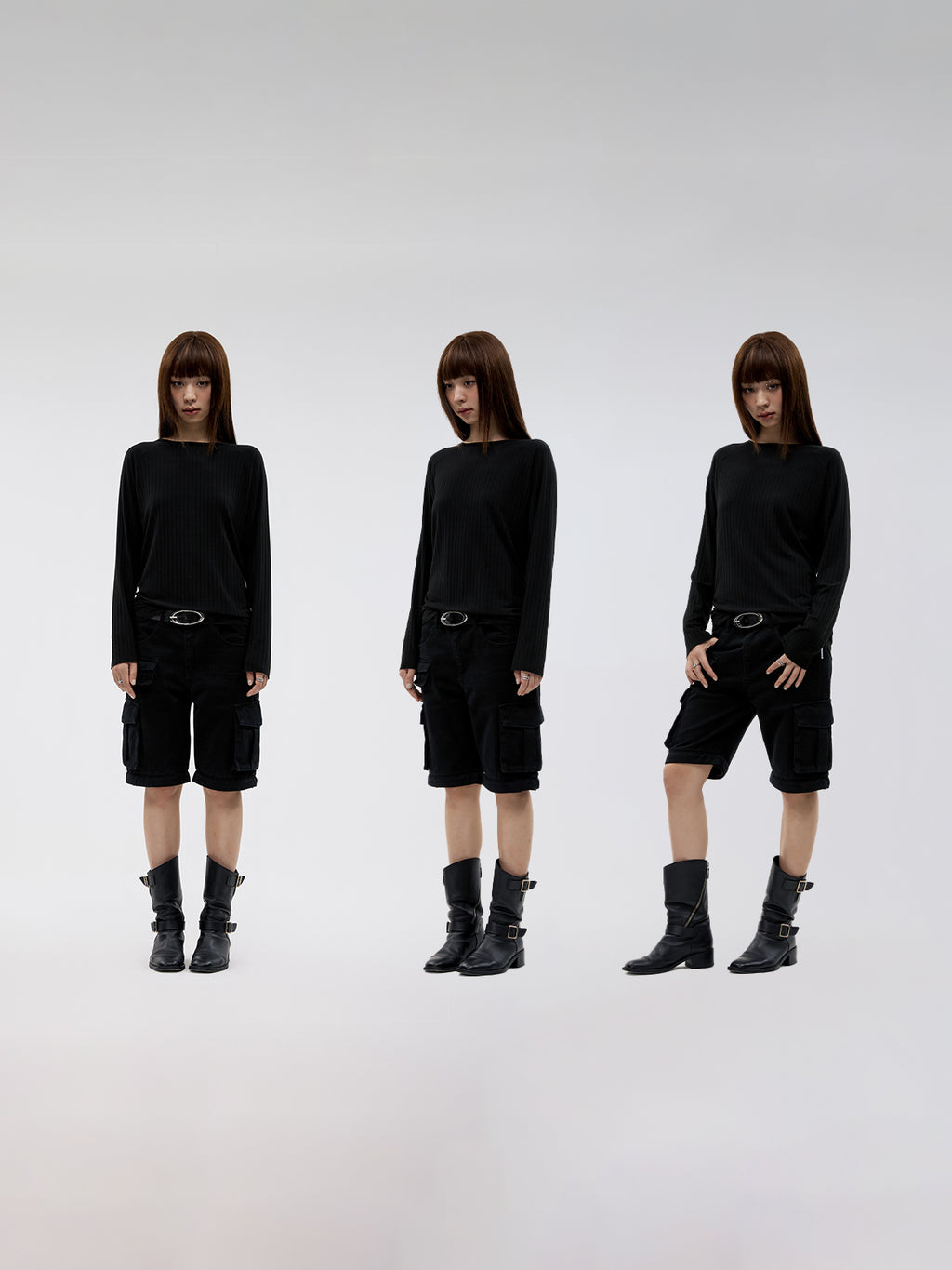 FUNKYFUN Removable Low-rise Straight-leg Pants