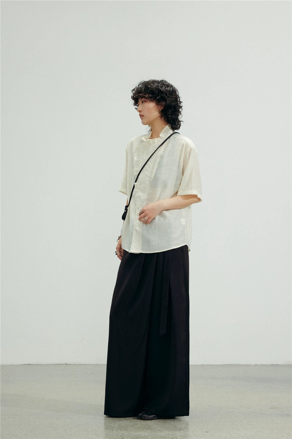 SUNYVONNE Niche Lace Short-sleeved Shirt