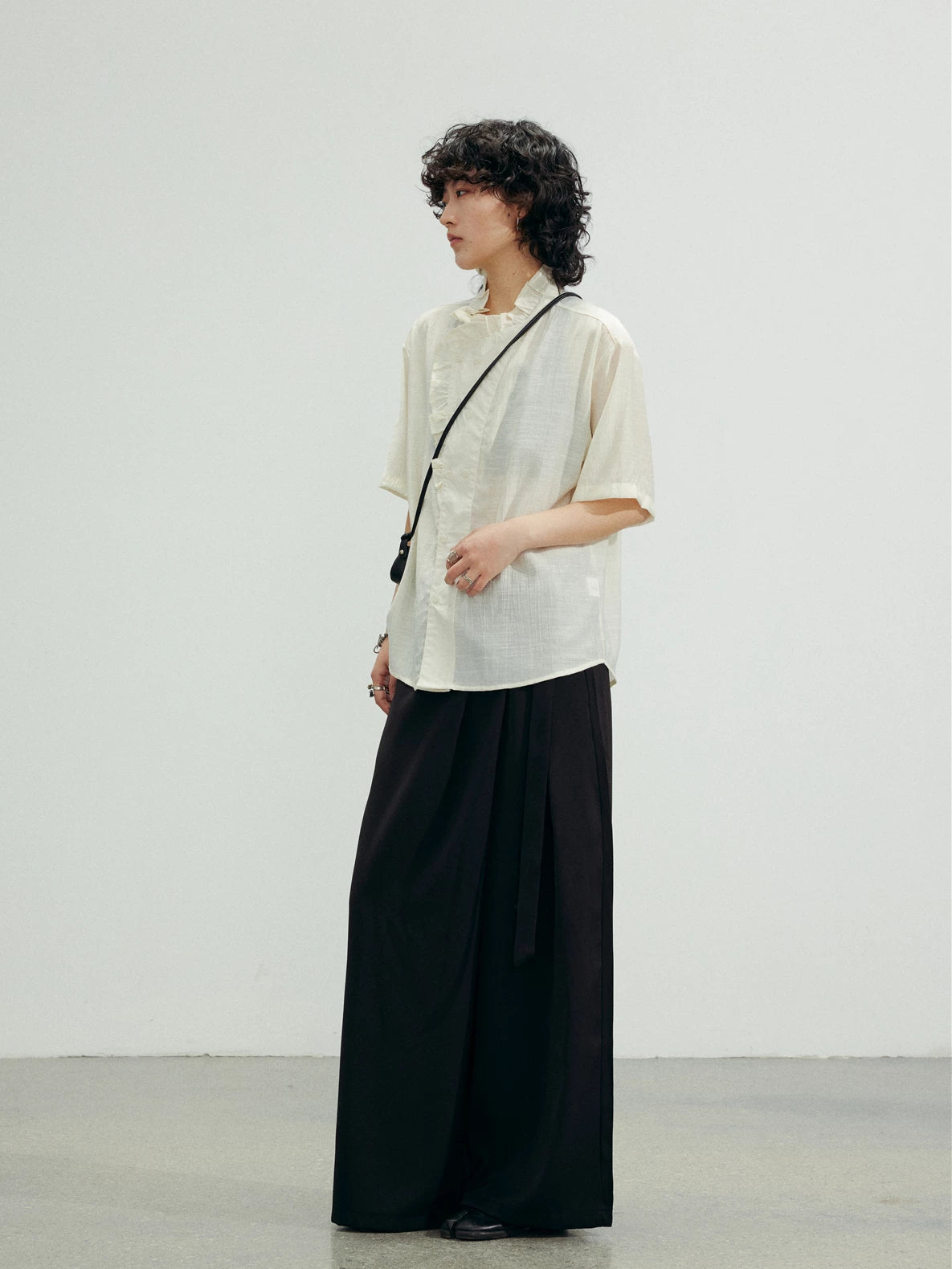 SUNYVONNE Niche Lace Short-sleeved Shirt