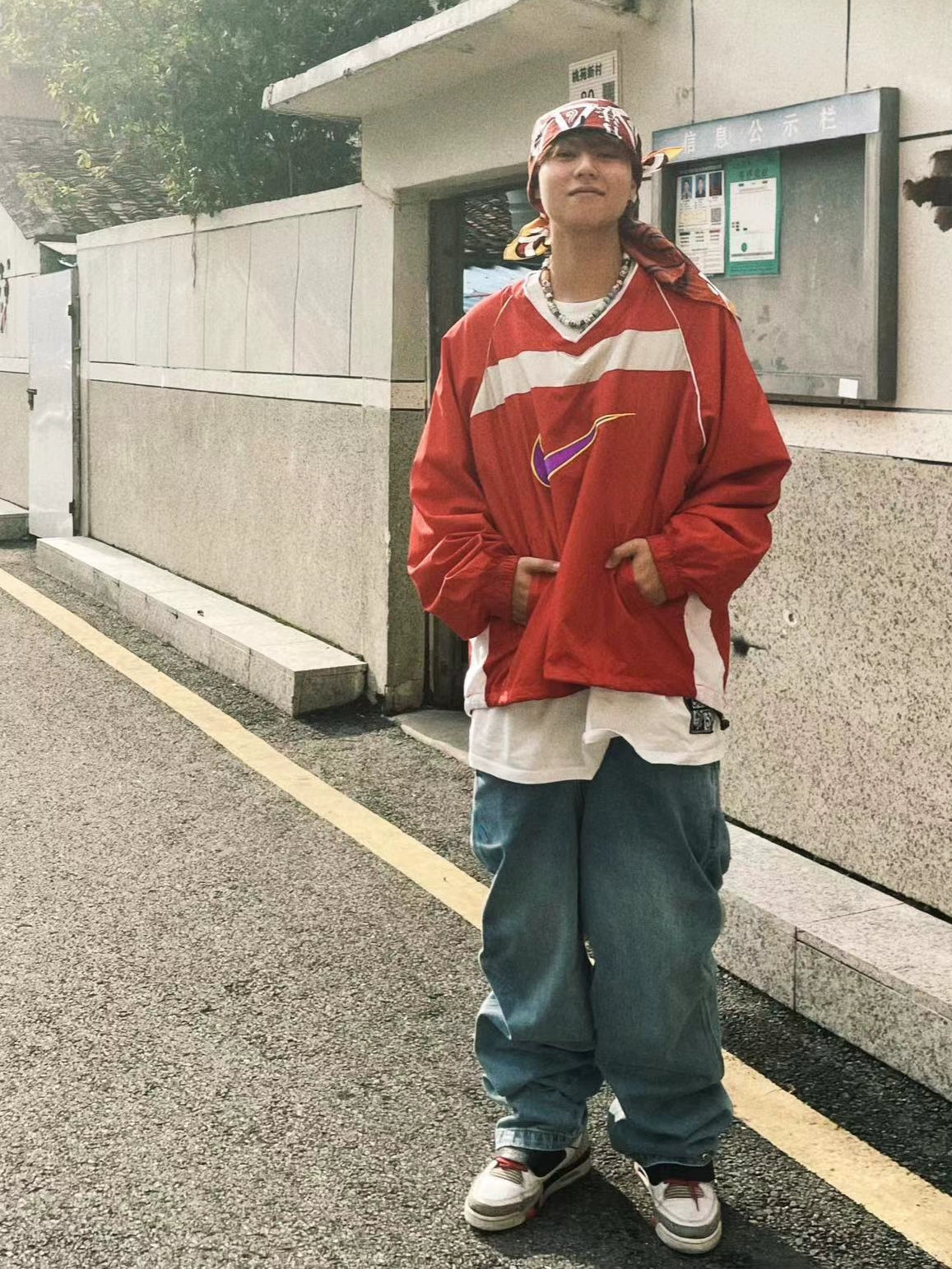 GameOne Straight  Washed Loose Hip Hop Jeans