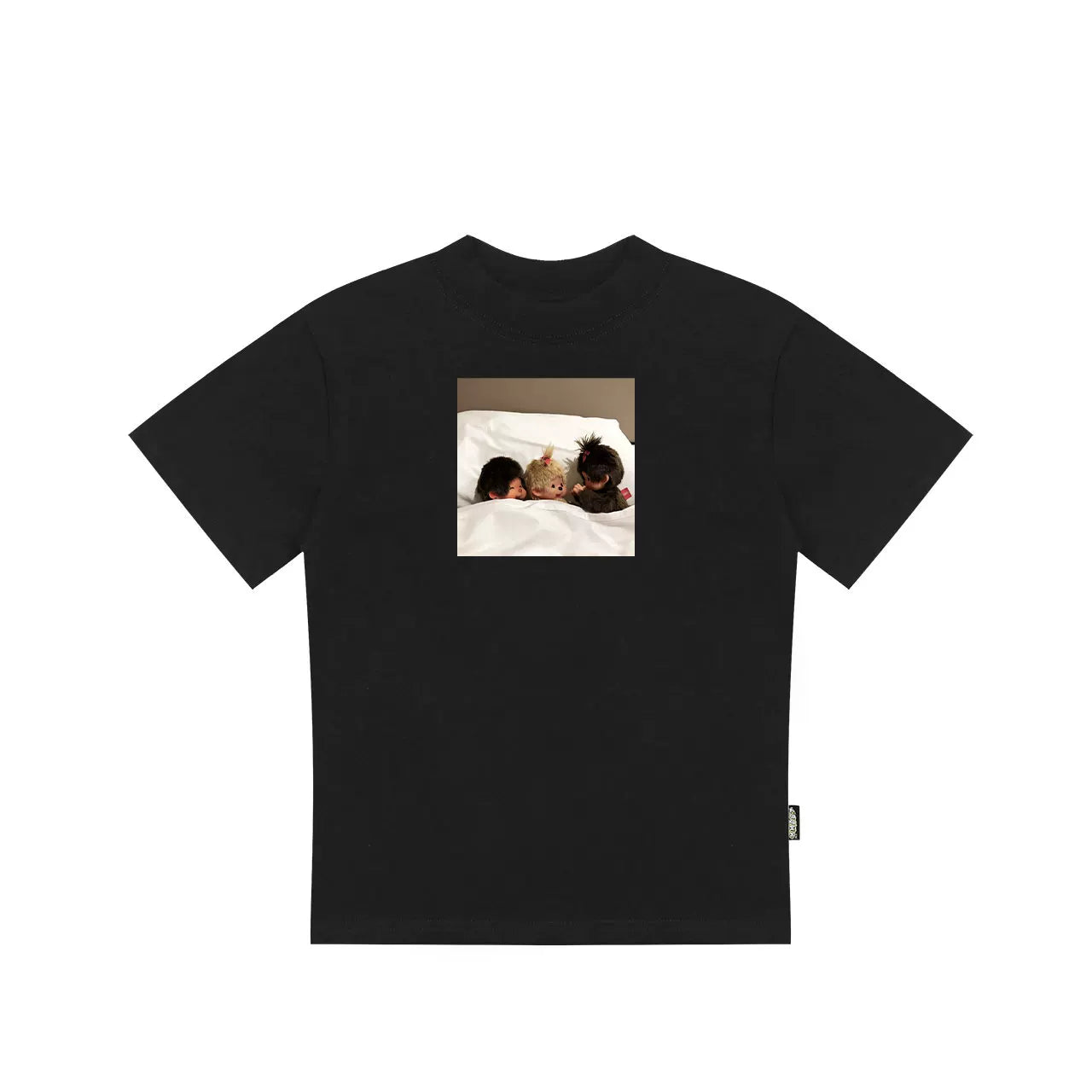 MMBBT Cartoon Printed Front Shoulder Loose Versatile Tee