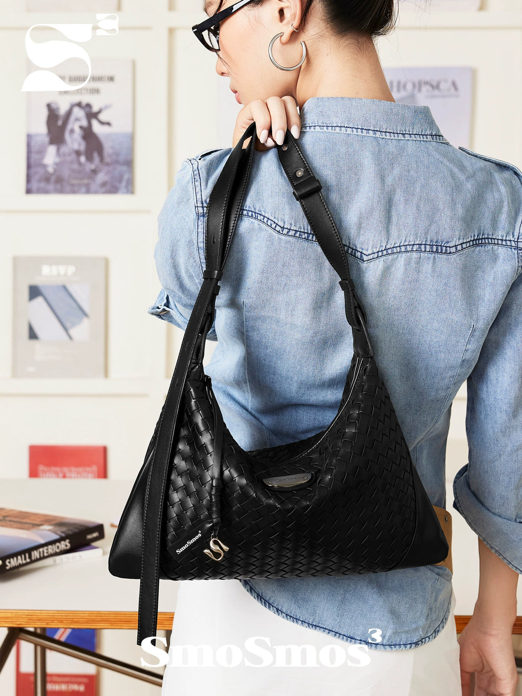 SmoSmos Woven Underarm Messenger Bag